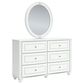 Ashley Kozlani 6-Drawer Dresser and Mirror in White, , large