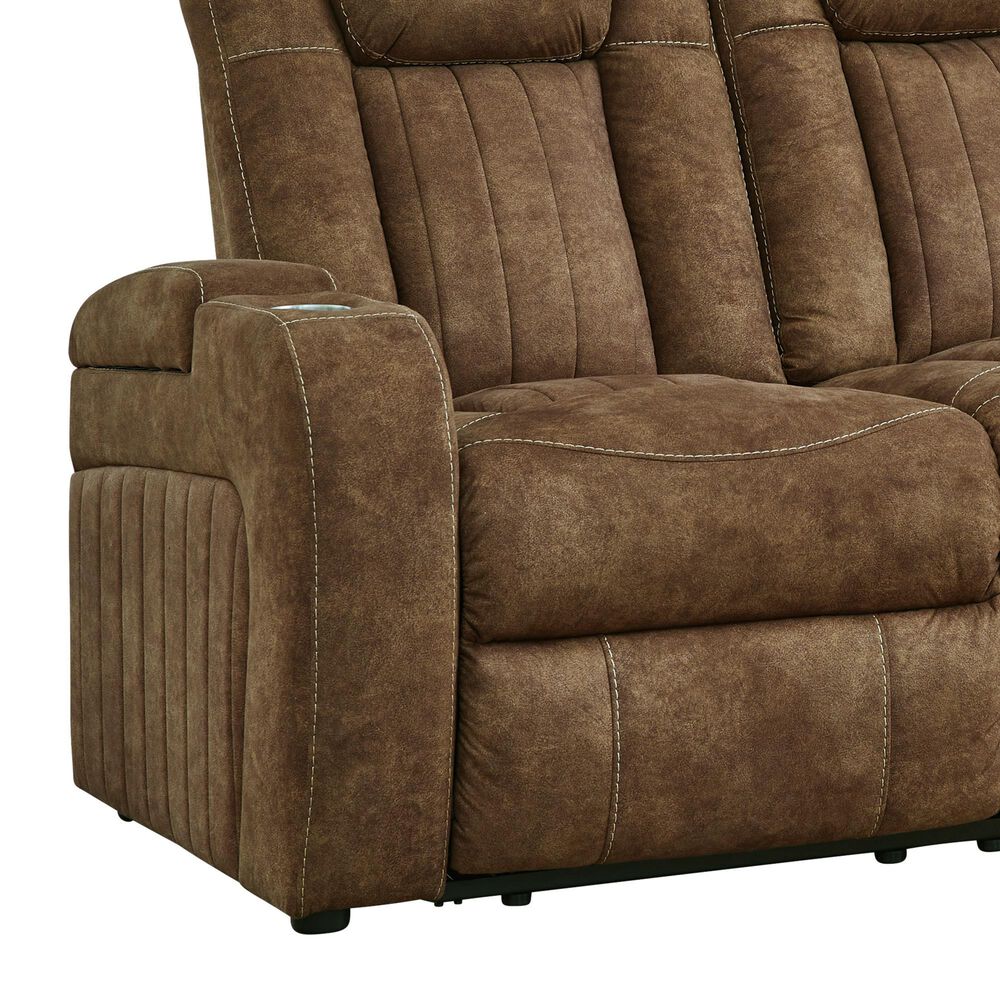 Ashley Wolfridge Power Reclining Sofa in Brindle, , large