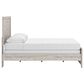 Ashley Broachmyn Queen Bed with Two Nightstands in Light Gray, , large