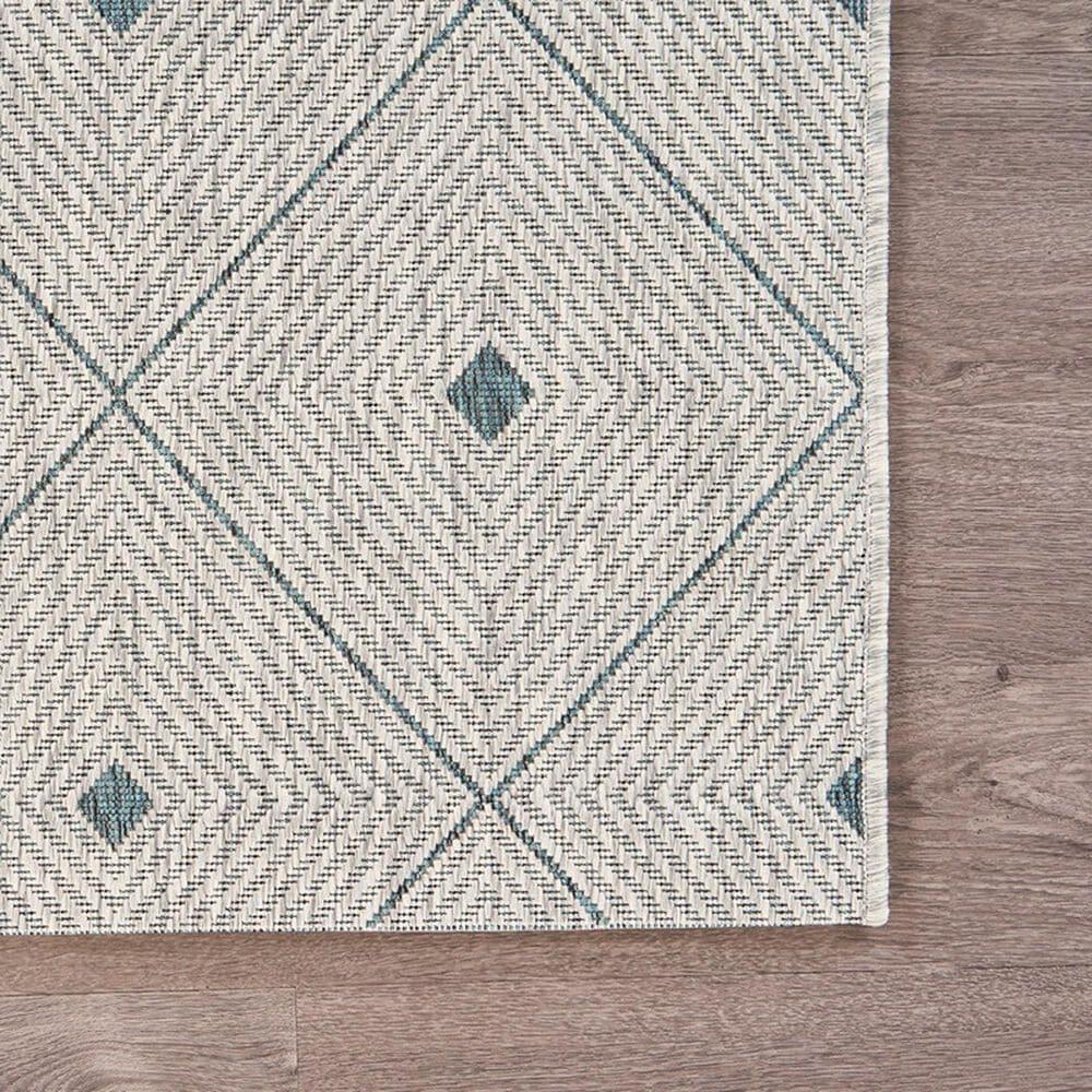 L&amp;R Resources Sun Shower 5&#39; x 8&#39; Blue and Gray Indoor/Outdoor Area Rug, , large