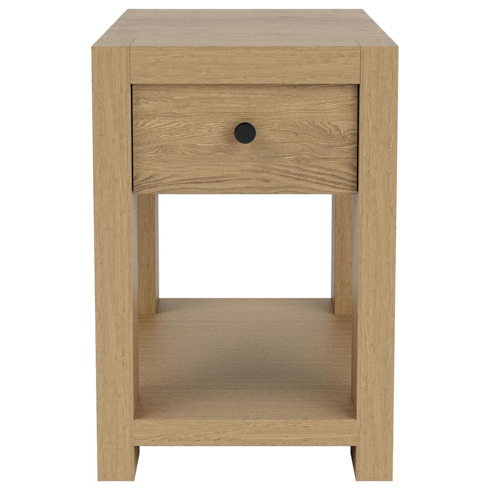 Shannon Hills Davie 1-Drawer Chairside Table in Pale Oak, , large