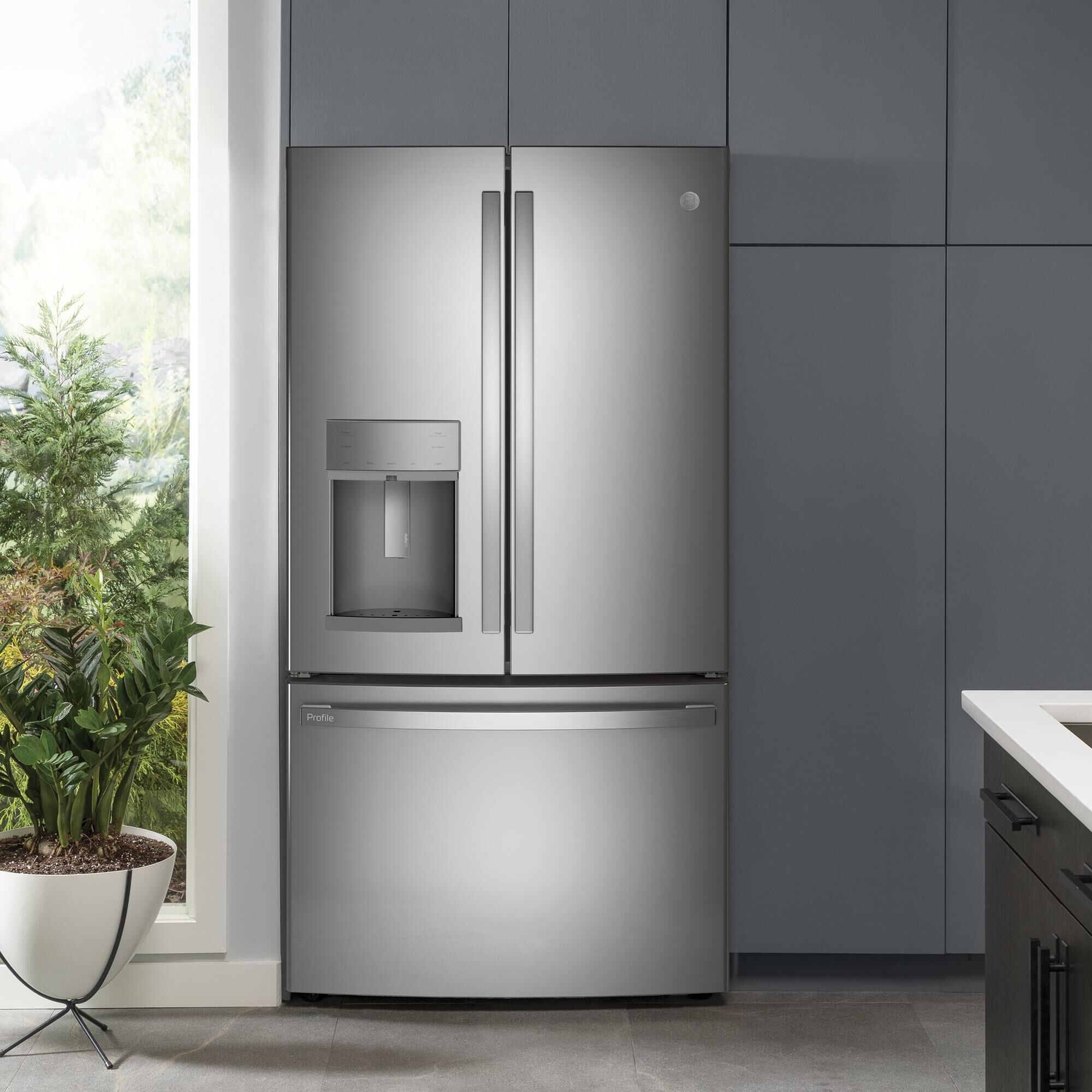 Ge profile double door refrigerator top