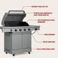 TYTUS Anaheim 4-Burner Gas Grill in Gunmetal Gray, , large
