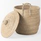 Mercana Olivia Basket with Lid and Handles in Beige (Set of 3), , large