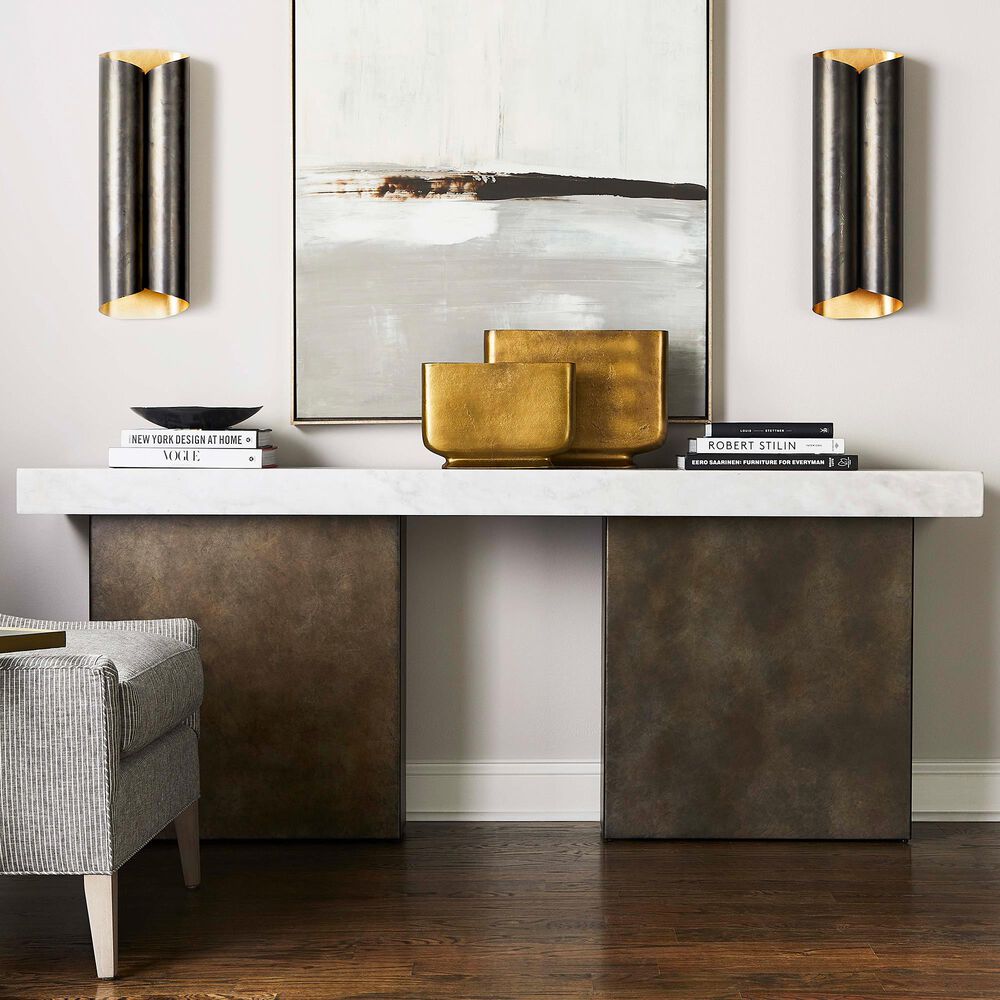 Vanguard Furniture Santa Cruz Sofa Table in Bronze and White, , large