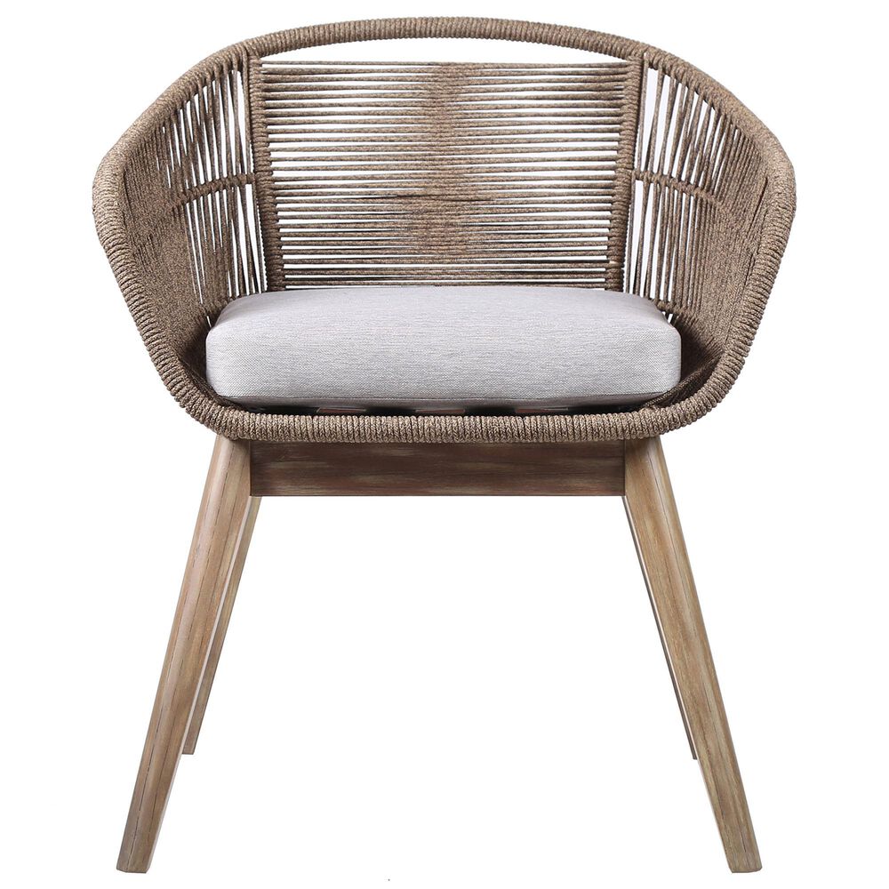 Blue River Tutti Frutti Outdoor Dining Chair with Grey Cushion in Light Eucalyptus, , large