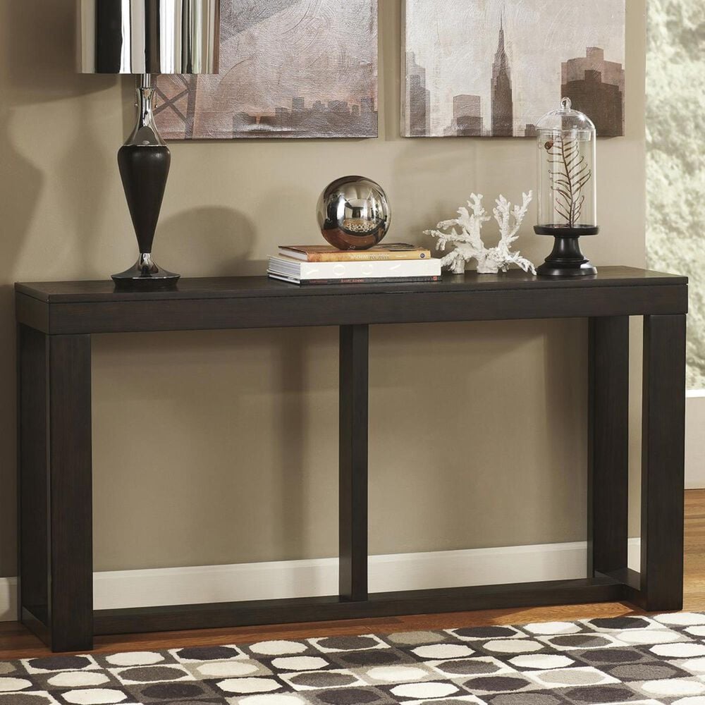 Signature Design by Ashley Watson Sofa Table in Dark Brown, , large