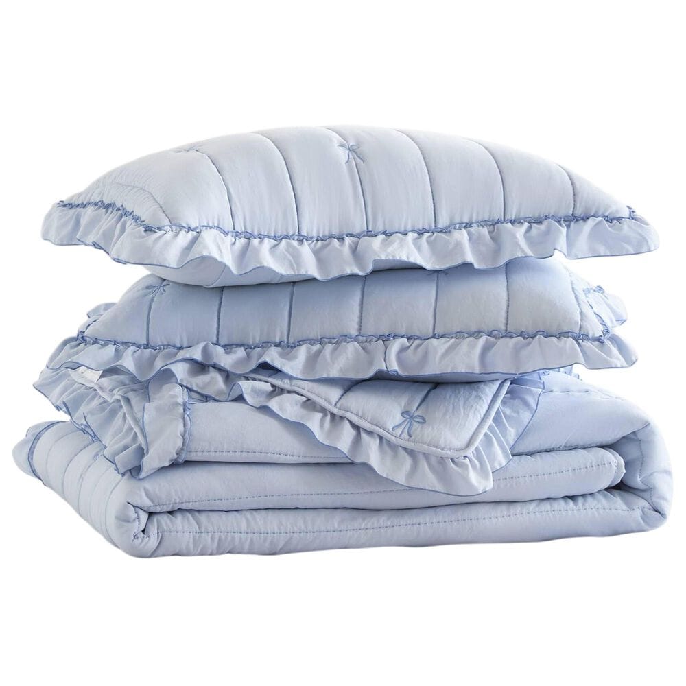 Hampton Park Liv 3-Piece Full/Queen Quilt Set in Blue, , large