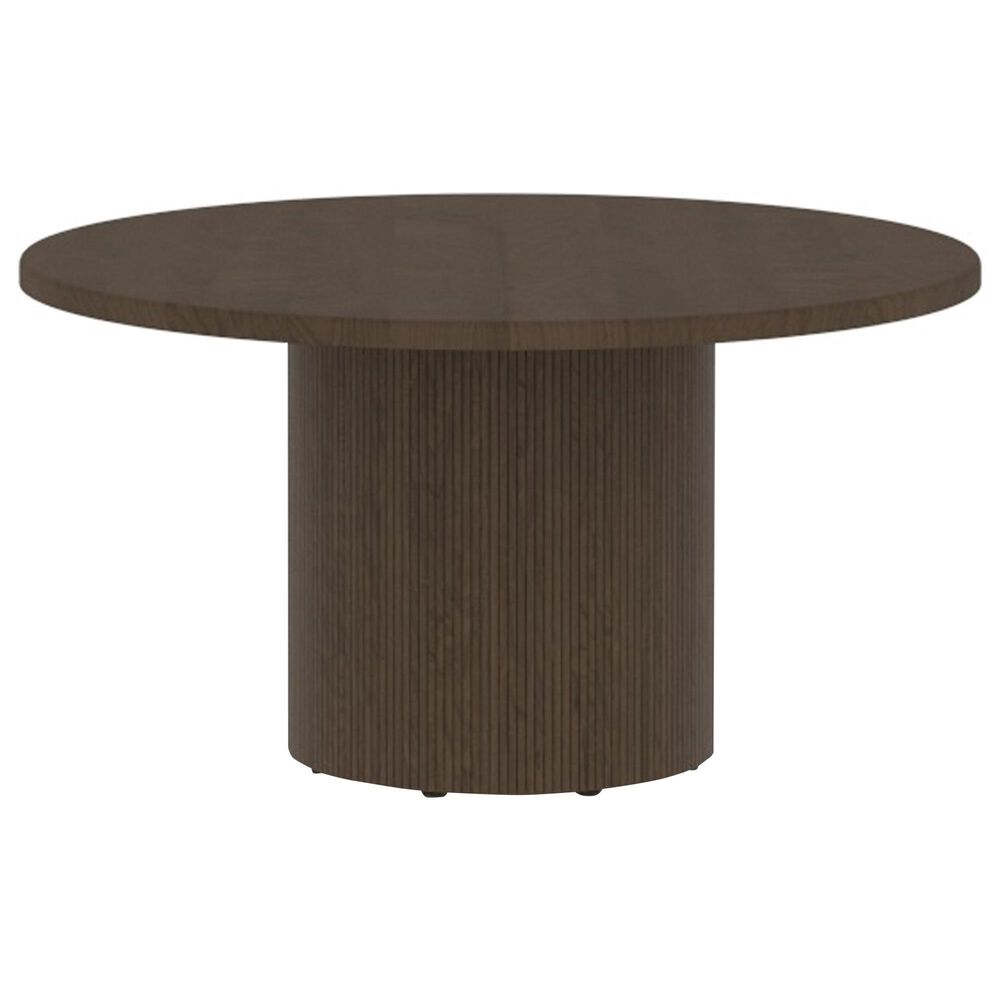 Canadel Modern 5-Piece Round Dining Set in Hazelnut Washed, , large