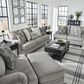 Ashley Davinca Stationary Loveseat in Charcoal, , large