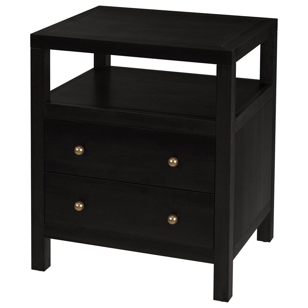 Butler Specialty Company Nora 2 Drawer Nightstand with Open Shelf in Coffee Brown, , large