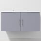 Lexora Home Geneva 36" Single Bathroom Vanity in Dark Grey with 2 cm White Quartz Top and Rectangular Sink, , large