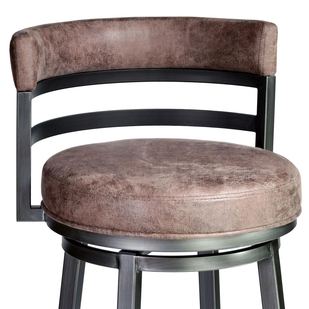Blue River Titana 30&quot; Swivel Barstool with Bandero Tobacco Cushion in Mineral, , large