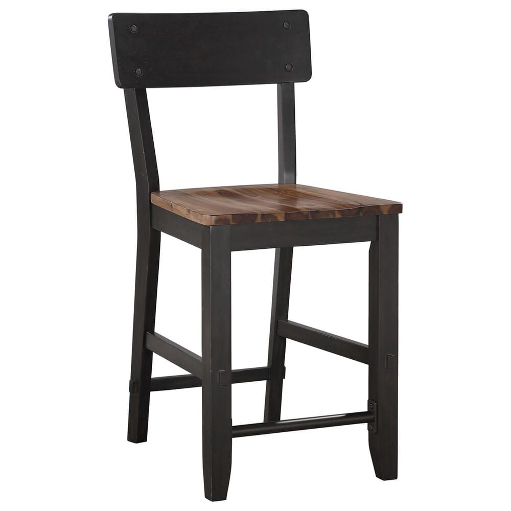 Steve Silver Bermuda Counter Stool in Black and Dark Acacia, , large