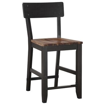 Steve Silver Bermuda Counter Stool in Black and Dark Acacia, , large