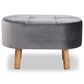 Baxton Studio Simone Ottoman in Grey/Natural, , large