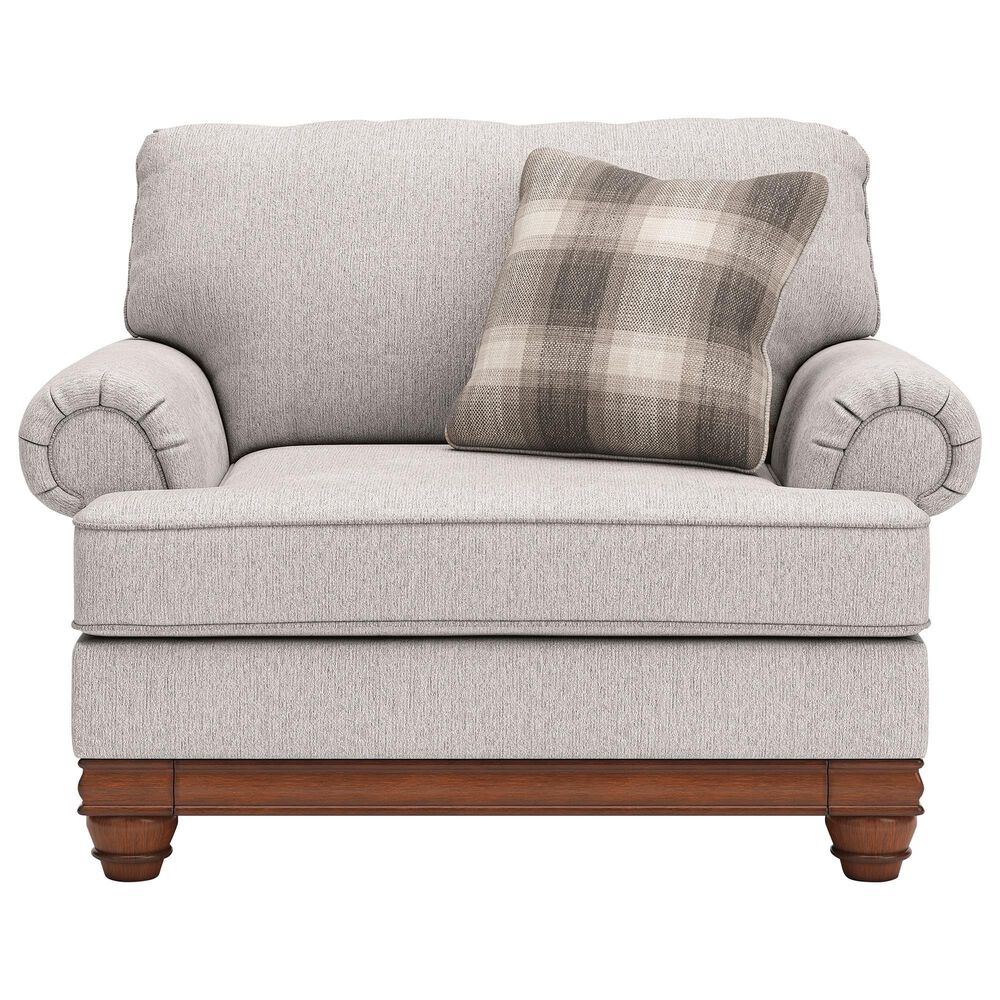 Ashley Stoughton Chair with Ottoman in Sandstone, , large