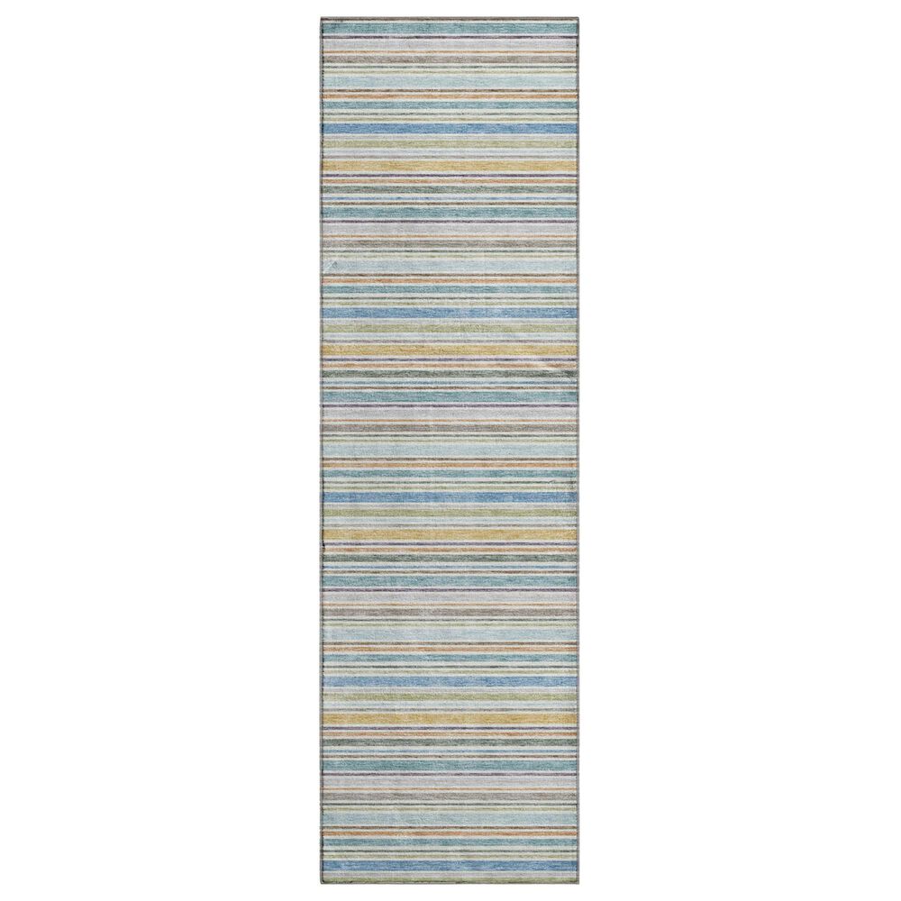 Dalyn Rug Company Soft Essentials Striped Seaside 2"3" x 7"6" Indoor/Outdoor Runner, , large