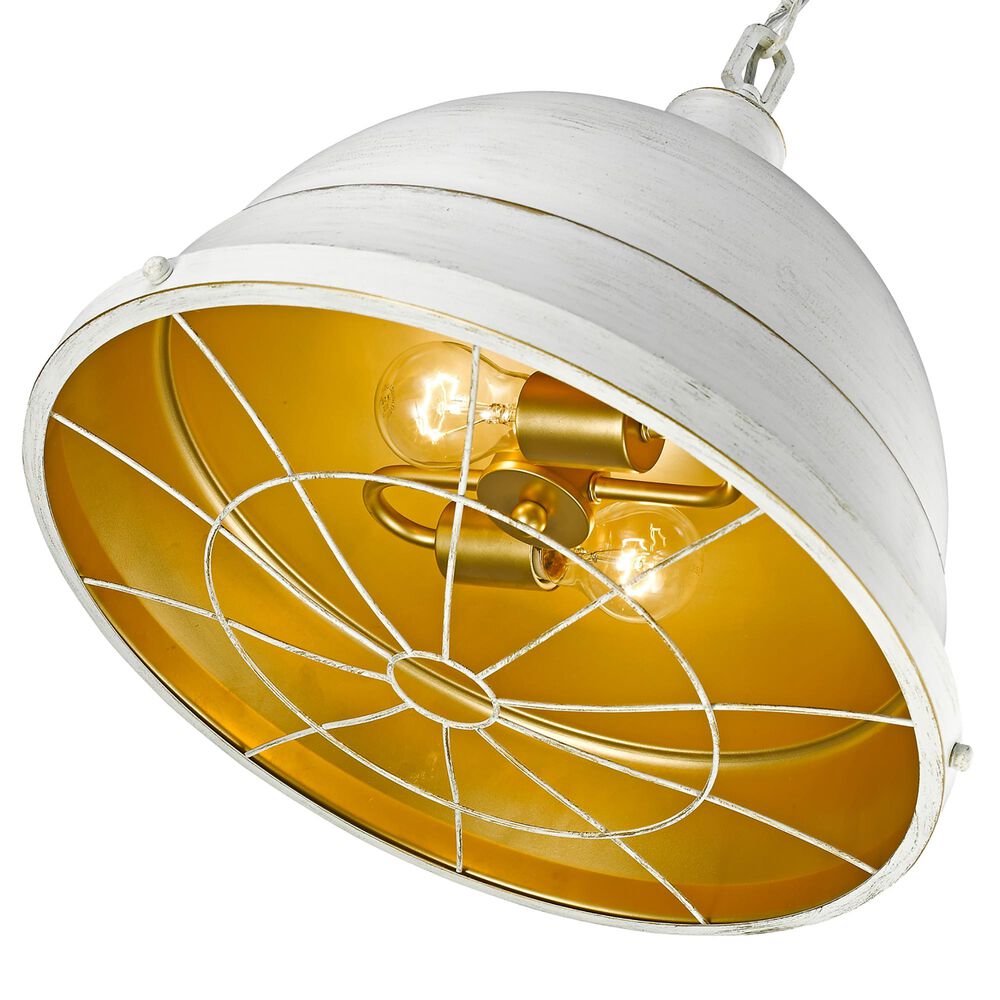 Golden Lighting Bartlett 2-Light Pendant in French White, , large