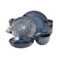 Gibson Home Matisse 16-Piece Stoneware Double Bowl Dinnerware Set in Cobalt, , large