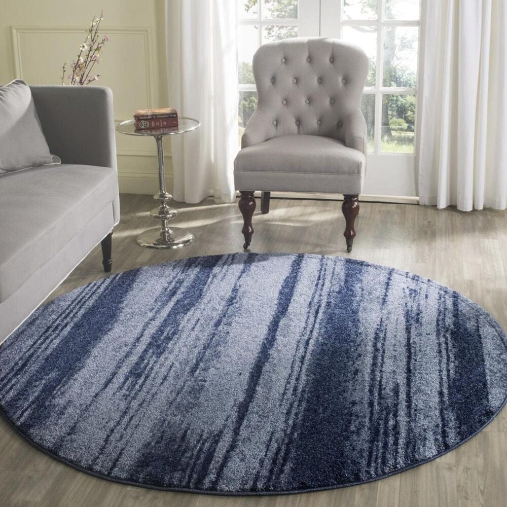Safavieh Retro RET2693-6065 6&#39; Round Light Blue and Blue Area Rug, , large