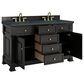 James Martin Vanities Brookfield 60" Double Bathroom Vanity in Black Onyx with 3 cm Charcoal Soapstone Quartz Top and Rectangular Sinks, , large