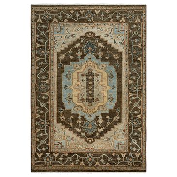RIZZY Belmont 10" x 14" Dark Brown and Light Blue Area Rug, , large