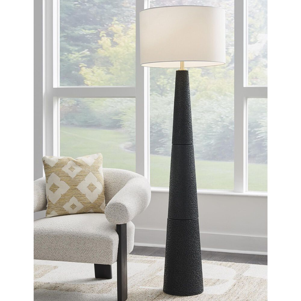 Ashley Hallburg Floor Lamp in Black, , large
