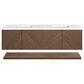 James Martin Vanities Marcello 72" Double Bathroom Vanity in Chestnut with 3 cm White Zeus Quartz Top and Rectangular Sinks, , large