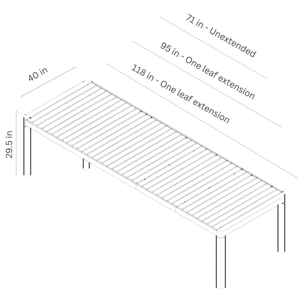 International Home Miami Ures 11-Piece Rectangular Extendable Patio Dining Set in White, , large