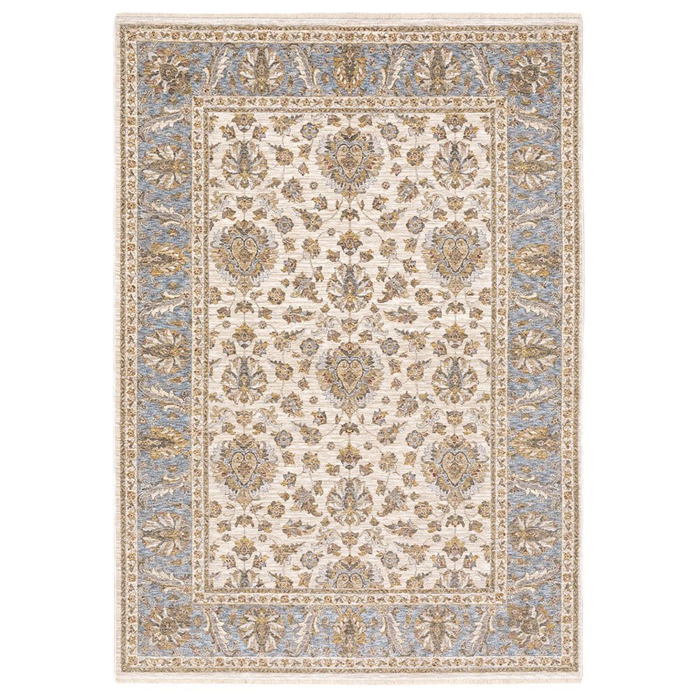 Oriental Weavers Maharaja Dakota 5091Z 2" x 3" Ivory and Blue Scatter Rug, , large