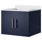 Lexora Home Geneva 24" Single Bathroom Vanity in Navy Blue with 2 cm White Cultured Marble Top and Rectangular Sink, , large