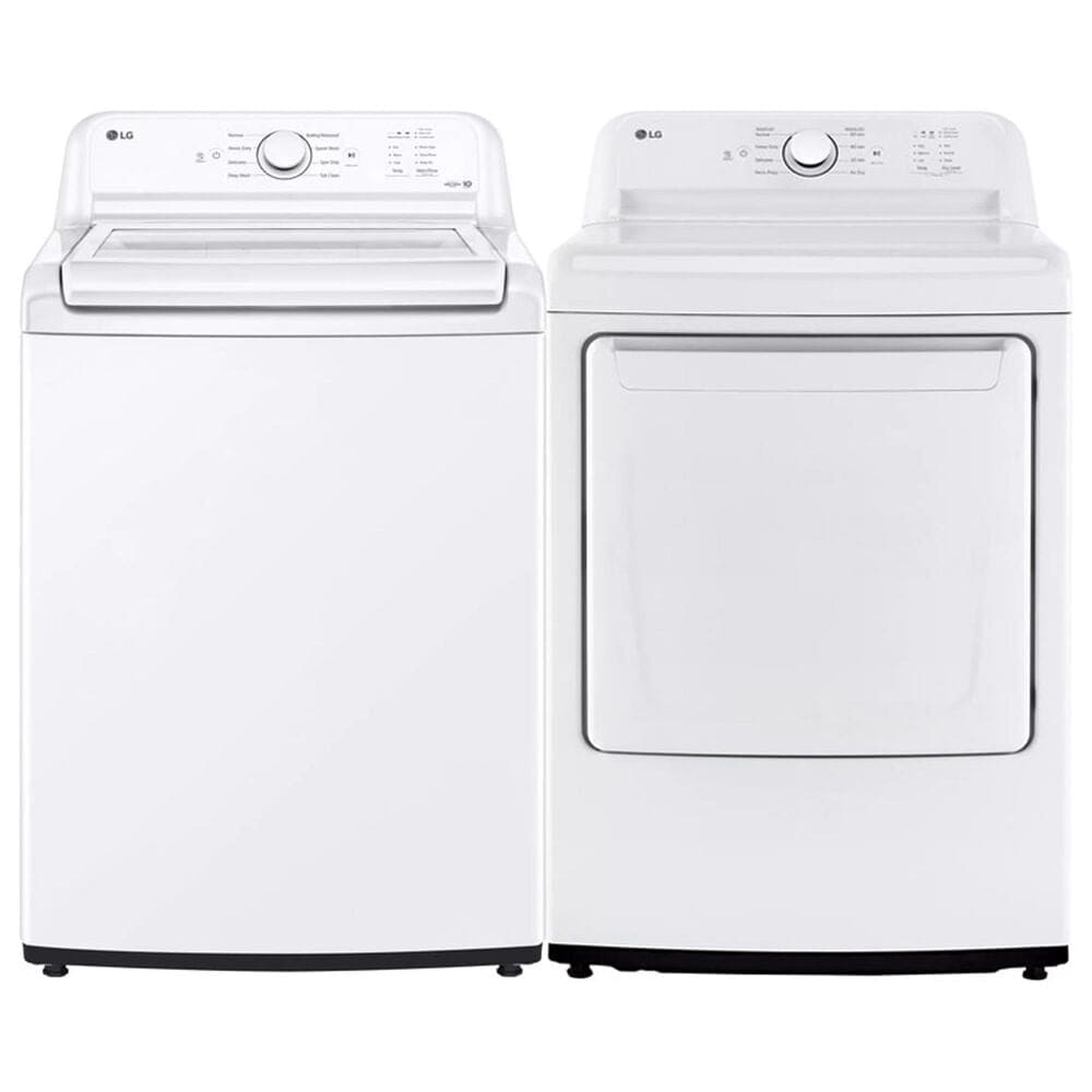 LG 4.1 Cu. Ft. Top Load Washer and 7.3 Cu. Ft. Electric Dryer Laundry Pair in White, , large