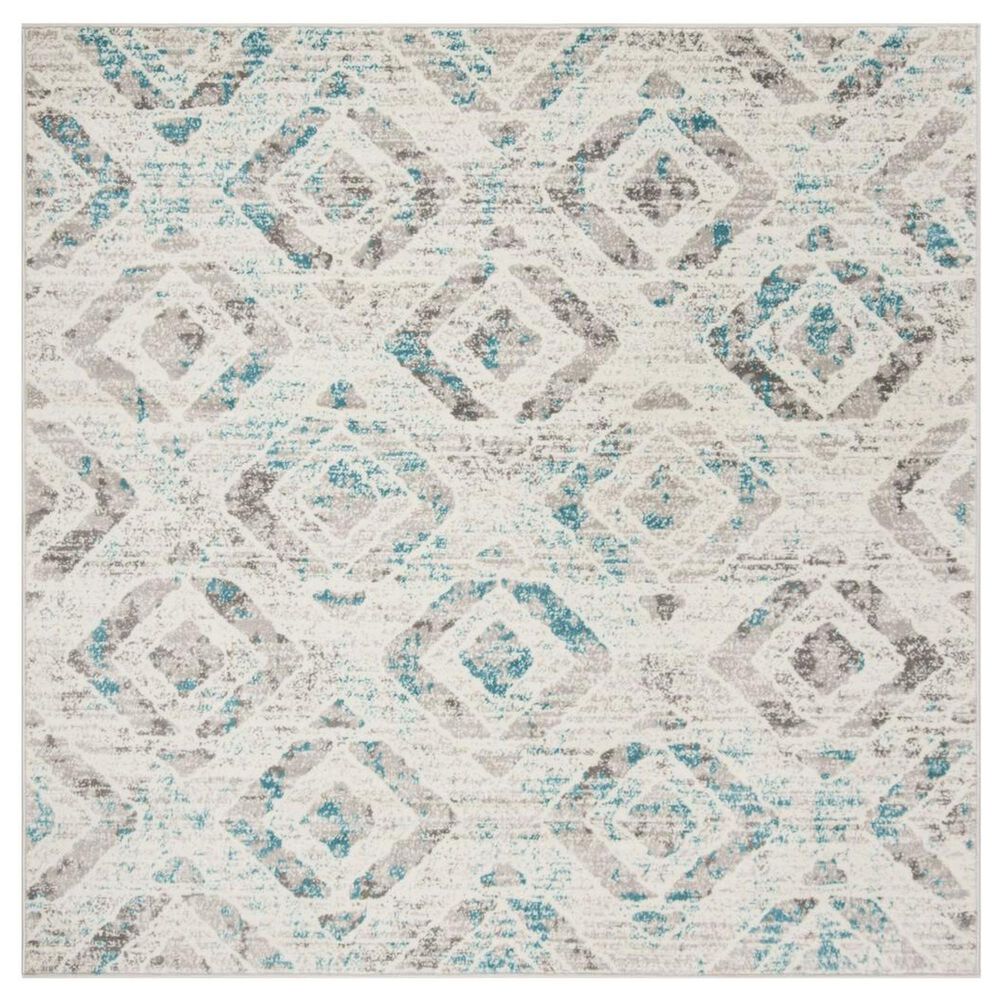 Safavieh Skyler SKY190D 4" Square Ivory and Blue Area Rug, , large