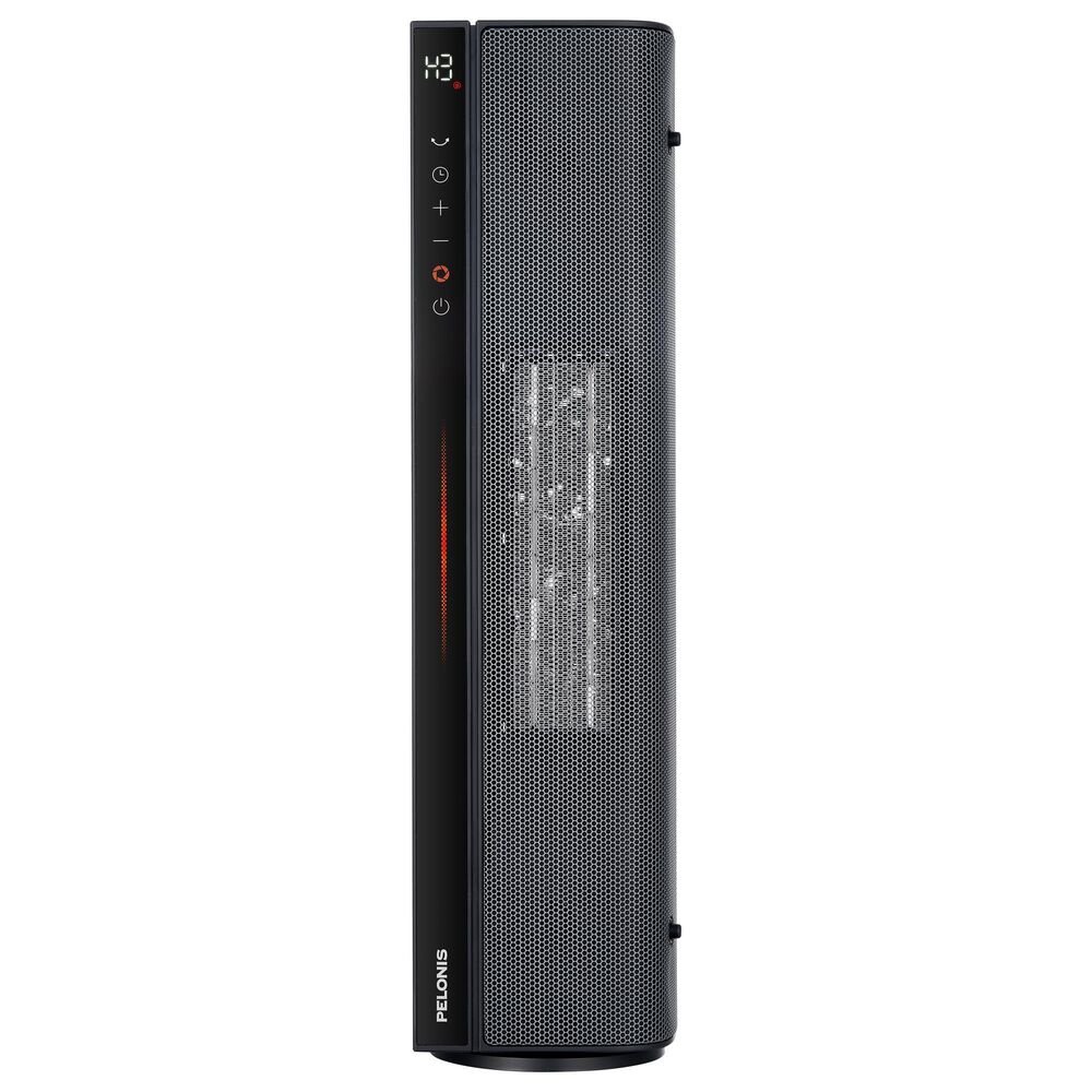 Pelonis 22" Ceramic Tower Dual Flex Heater with Thermostat in Black, , large