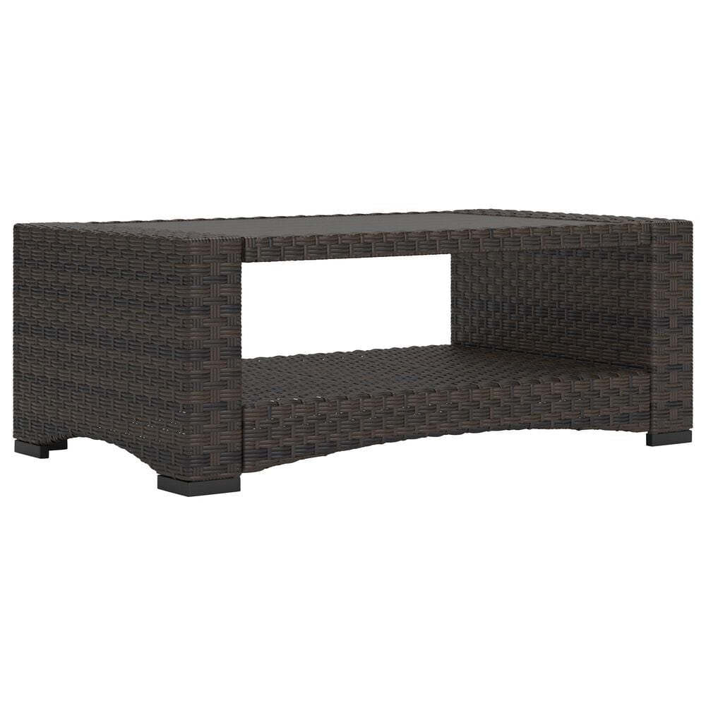 Ashley Windglow Patio Coffee Table in Brown, , large