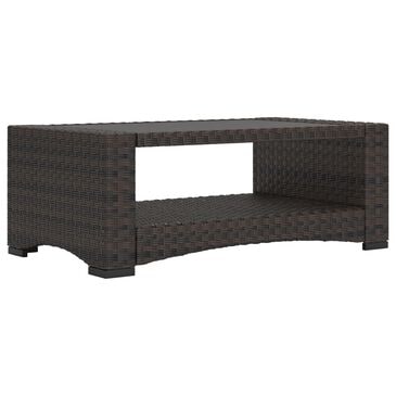 Ashley Windglow Patio Coffee Table in Brown, , large