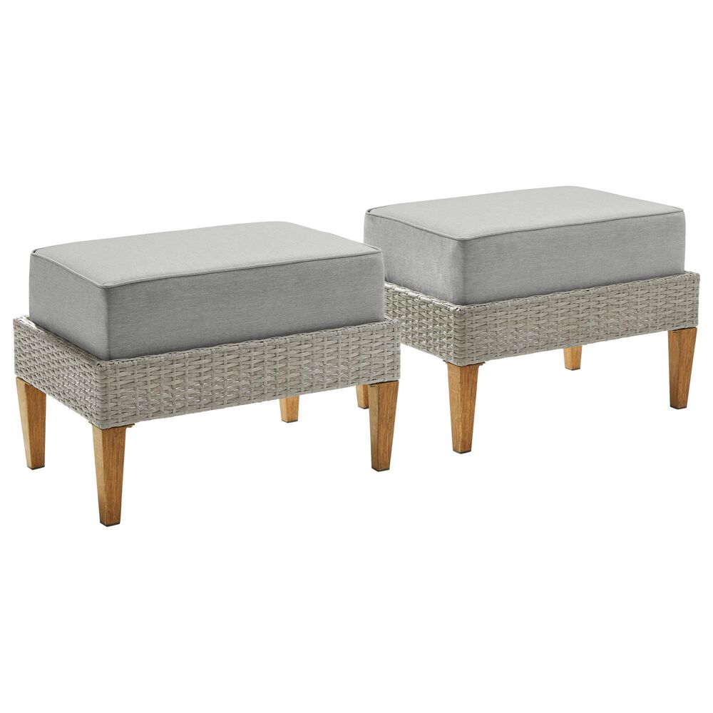 Capella Patio Ottoman in Gray (Set of 2), , large