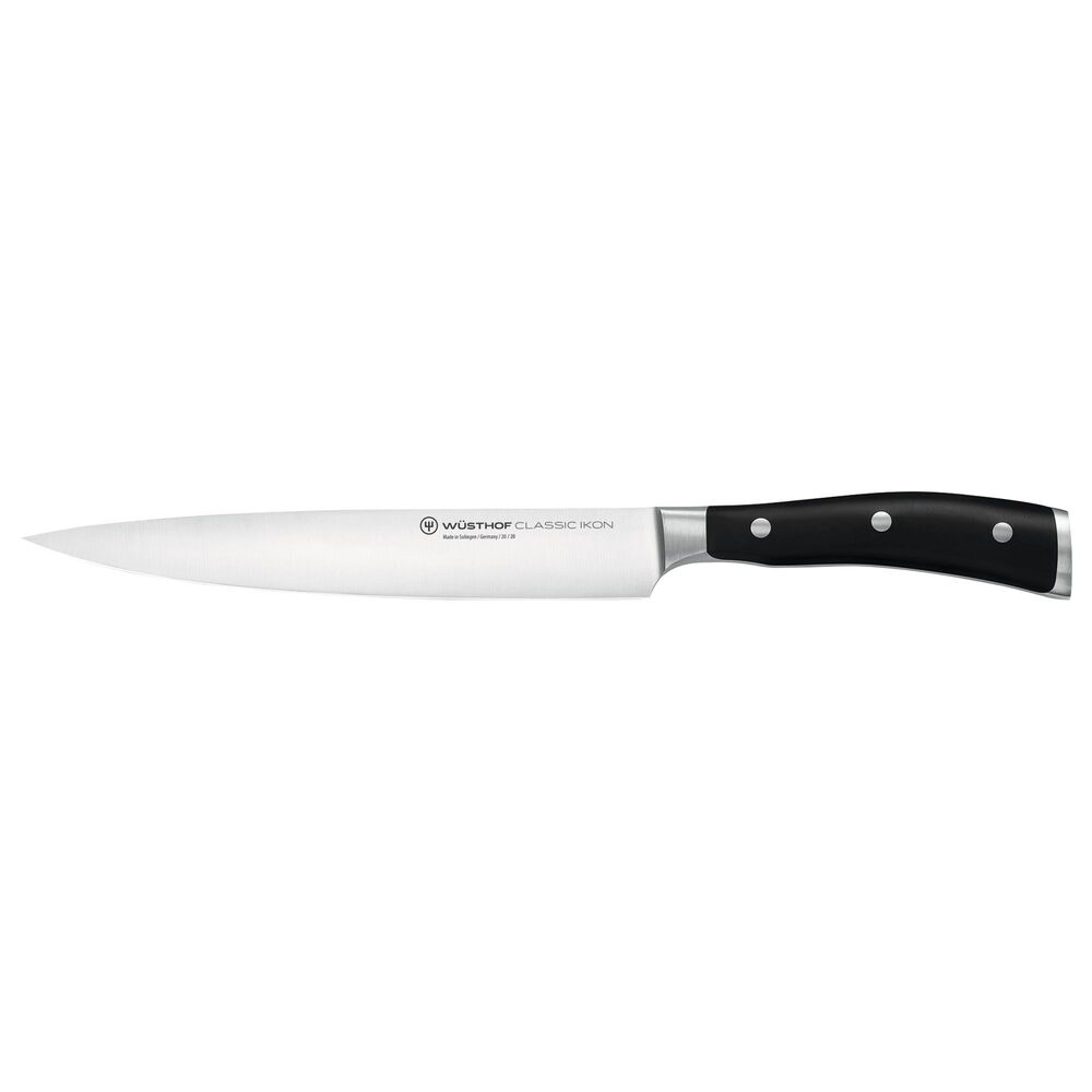 Wusthof Trident Classic Ikon 8" Carving Knife in Stainless Steel and Black, , large