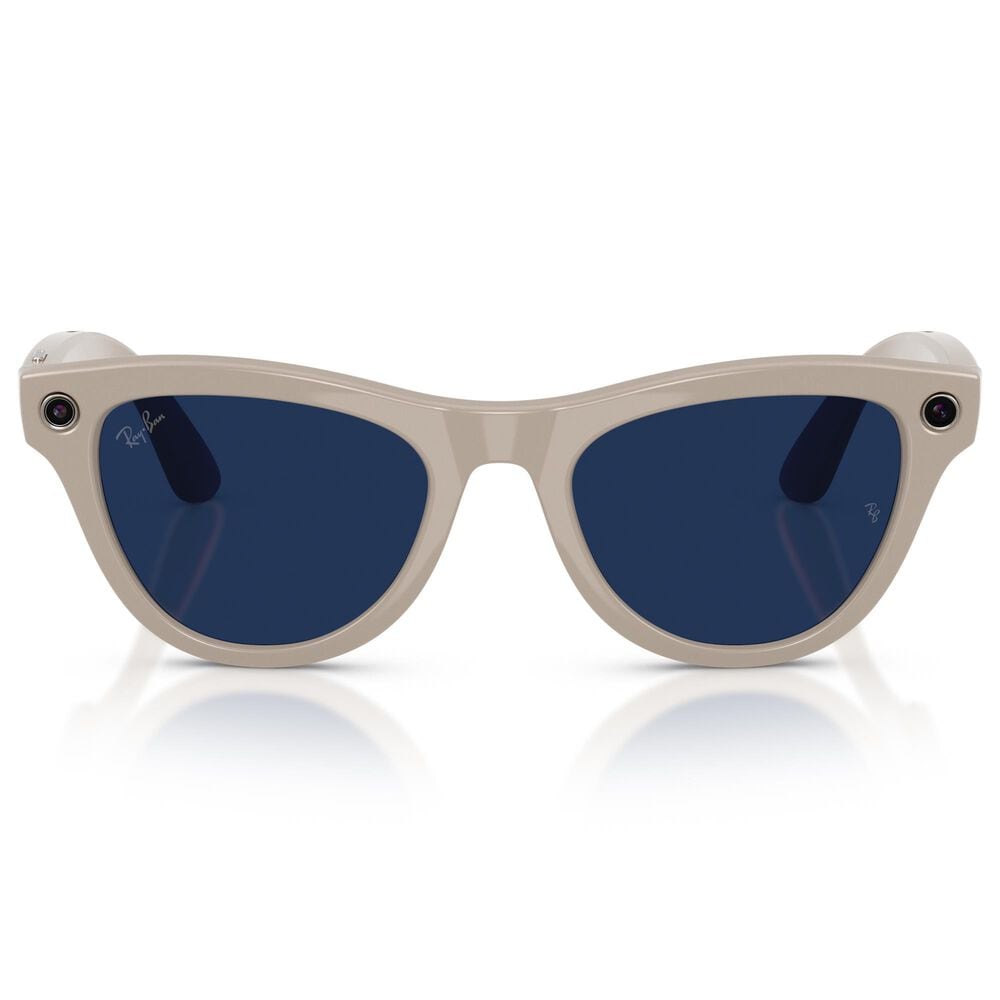 Rayban Glasses Skyler Gen 2 Sunglasses with Clear and Sapphire Transitions Lenses in Shiny Chalky Gray, , large