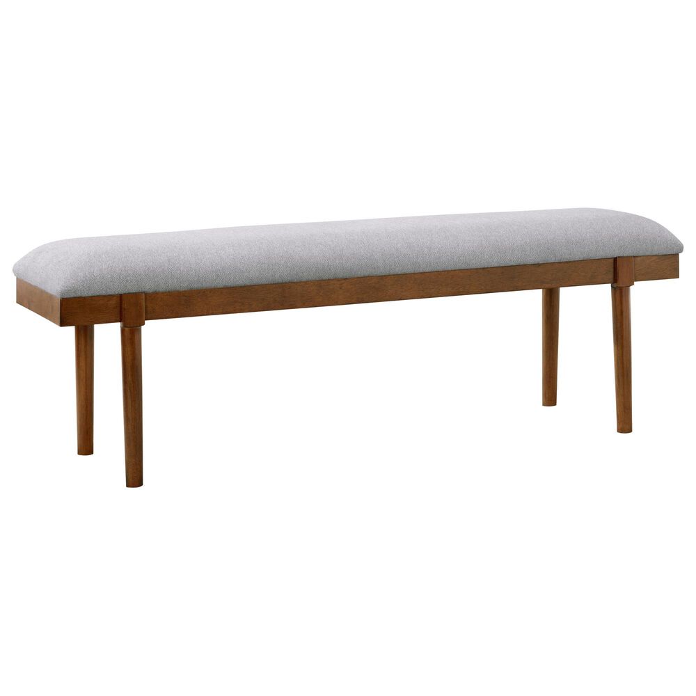 Ashley Lyncott Upholstered Dining Bench in Medium Brown, , large