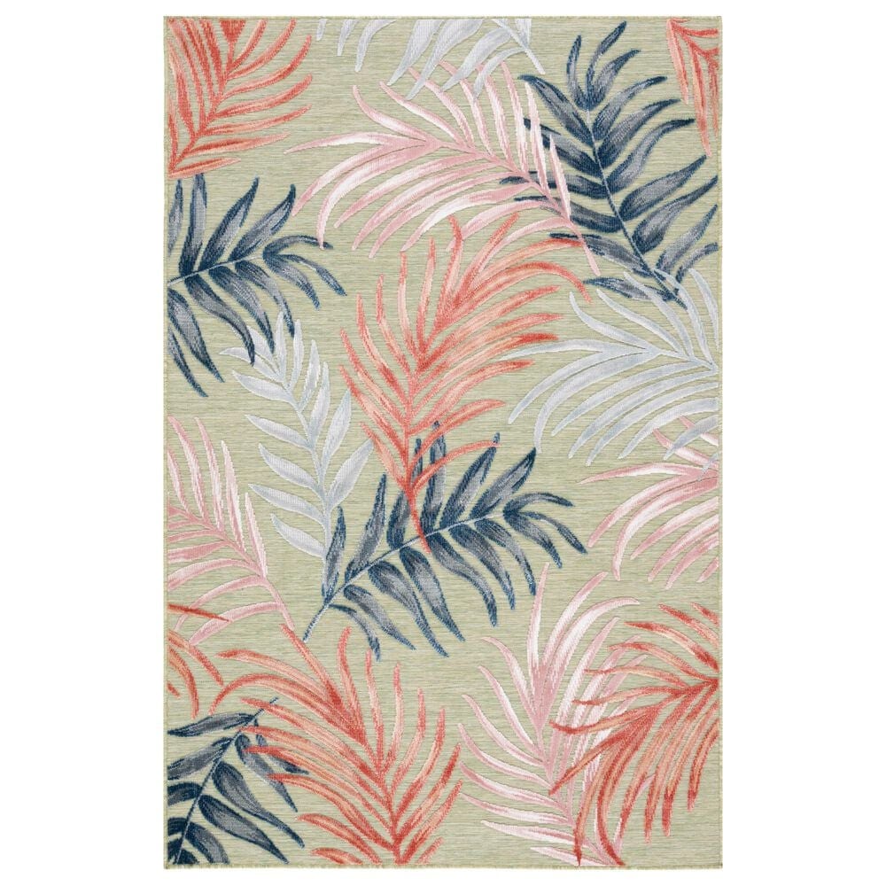 Safavieh Cabana CBN458F 4" x 6" Grey and Rust Indoor/Outdoor Area Performance Rug, , large