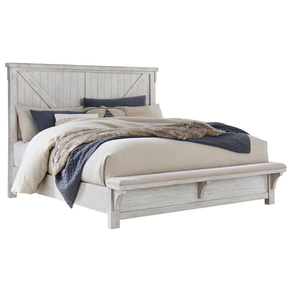 Signature Design by Ashley Brashland 3 Piece Queen Bedroom Set in White Textured, , large
