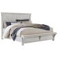 Signature Design by Ashley Brashland 3 Piece Queen Bedroom Set in White Textured, , large