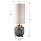 Uttermost Zahlia Table Lamp in Aged Grey, , large
