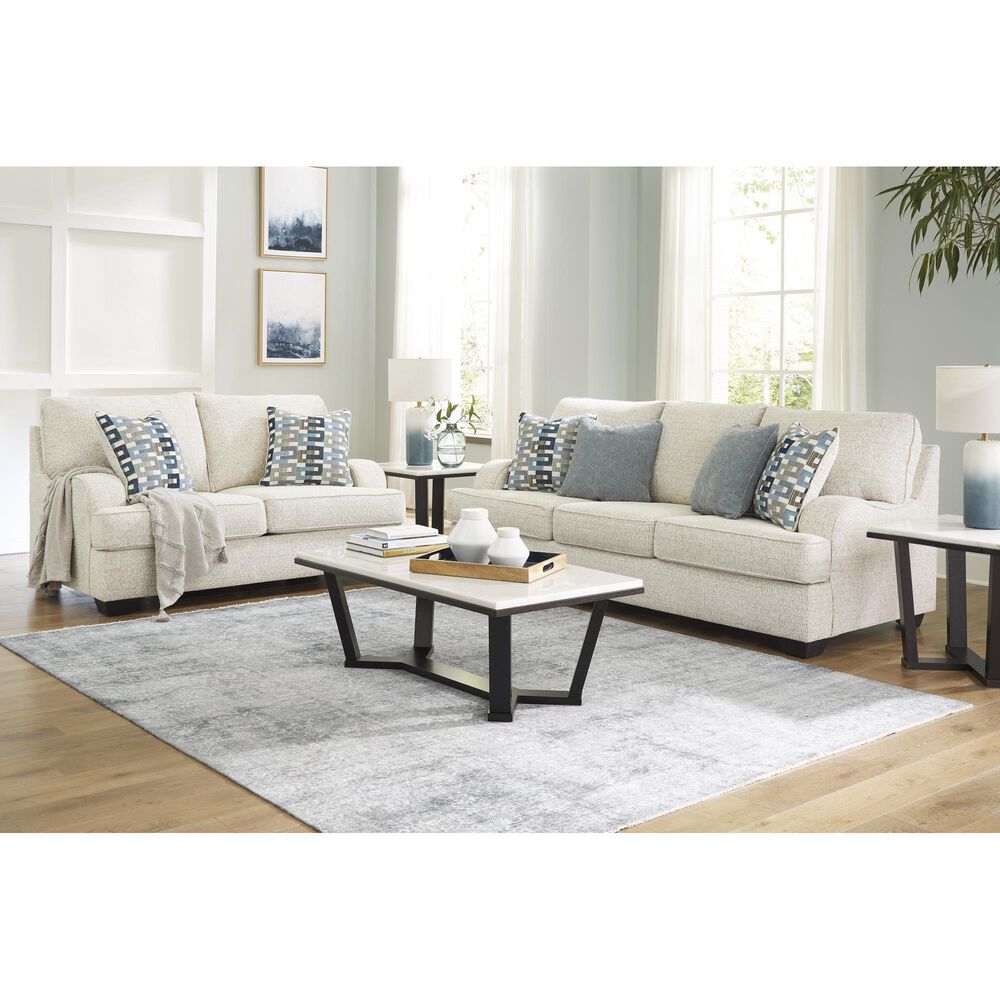 Ashley Valerano Stationary Loveseat in Parchment, , large