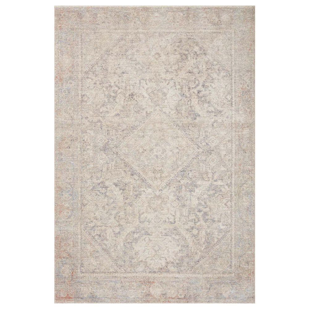 Magnolia Home Carlisle 5"3" Round Slate and Ivory Area Rug, , large