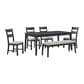 Mayberry Hill Garcia 6-Piece Dining Set with Bench in Black, , large