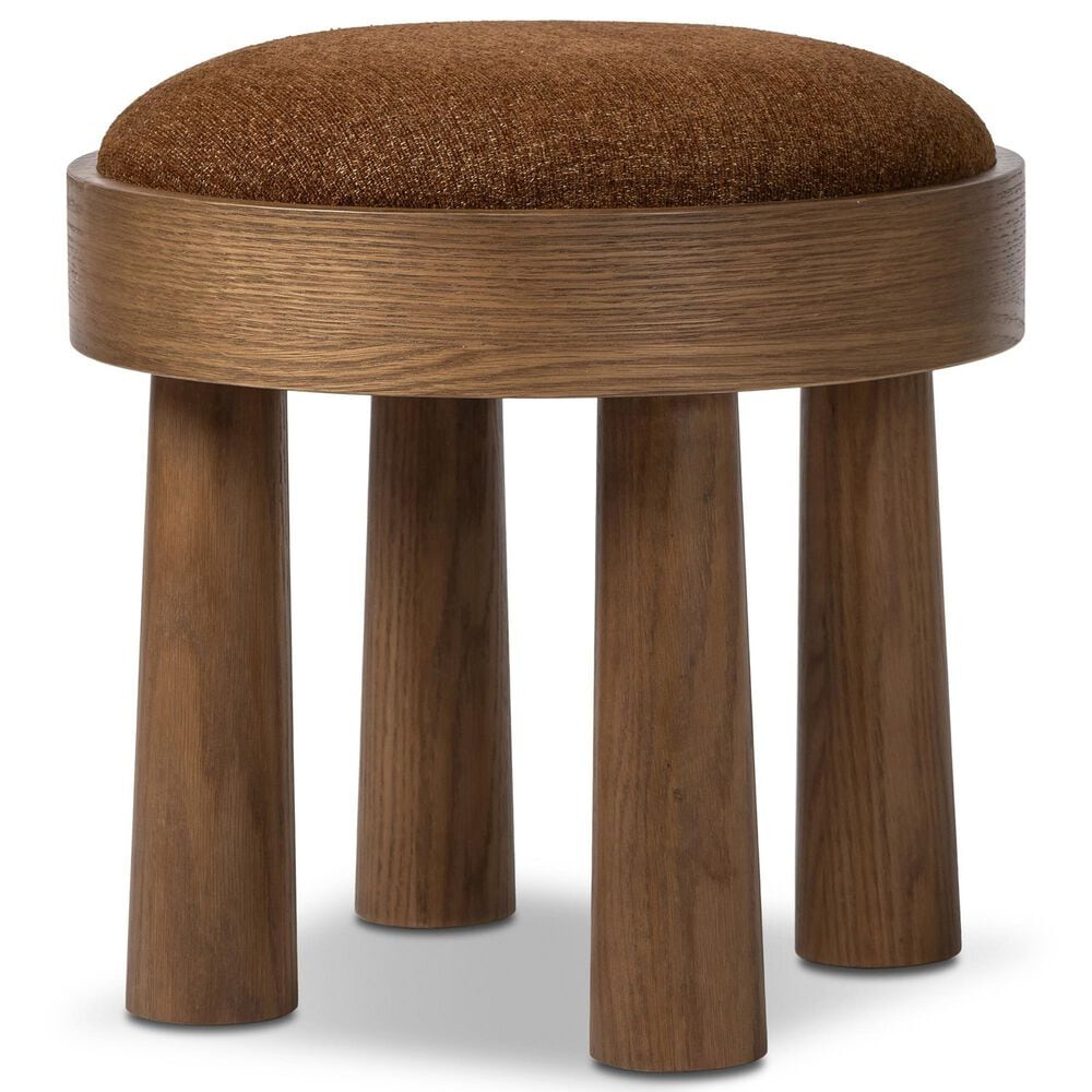 Four Hands Louise Accent Stool in Crypton Wayfarer Sienna, , large