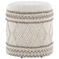 LumiSource Tahoe 18" Pom Pom Storage Ottoman in Beige, , large